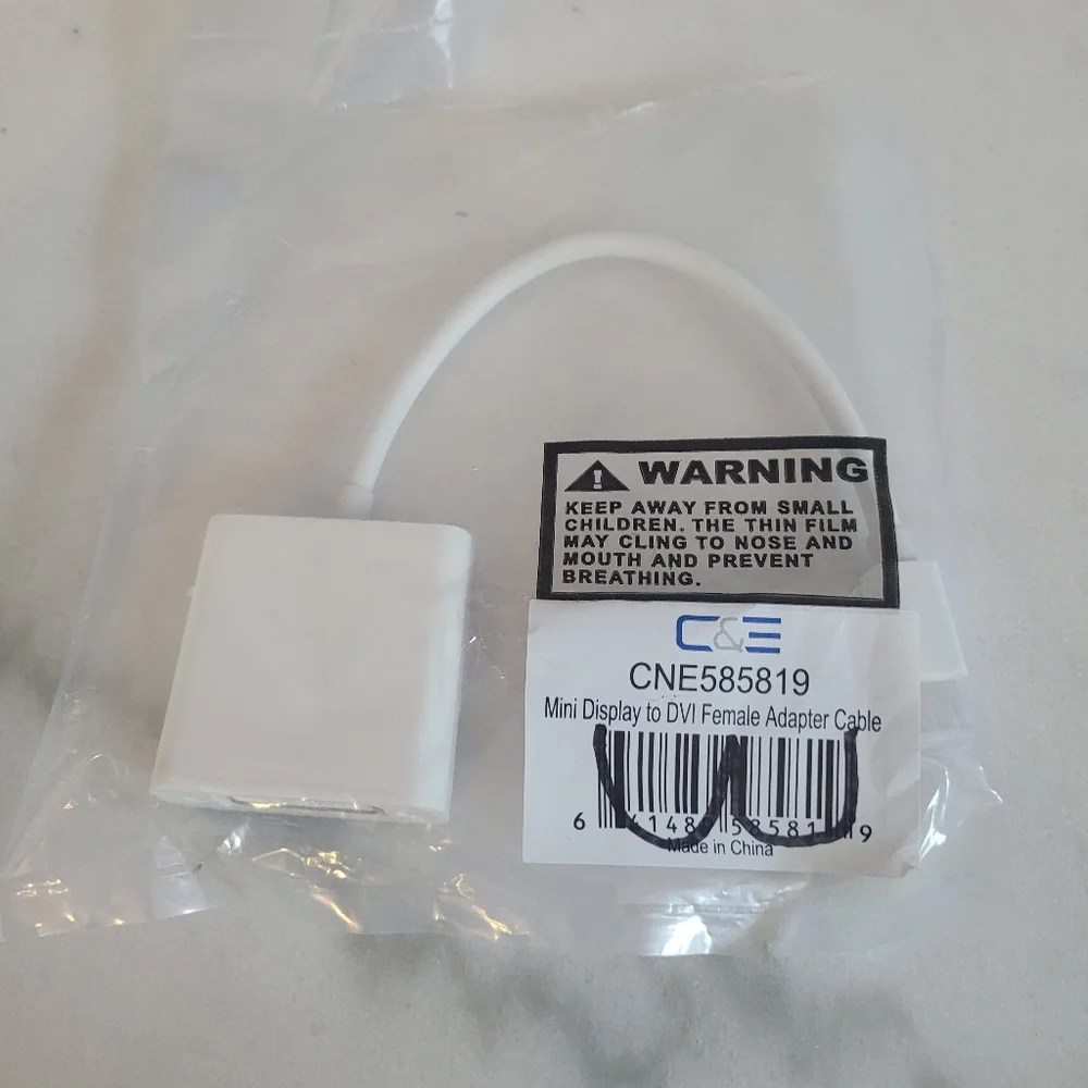 Mini Display to DVI Female Adapter Cable